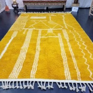Amal – Mustard Yellow Moroccan Shag Rug