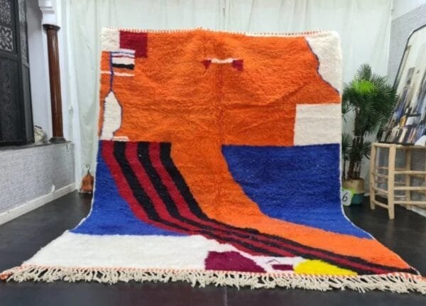 Salma – Atlas Sunrise Rug – Bold Moroccan Wool Art