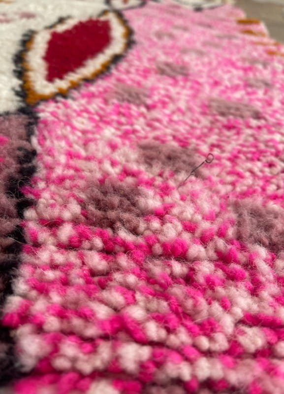 Naima – Pink Moroccan Runner - Handwoven Hallway Rug