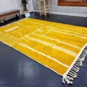 Amal – Mustard Yellow Moroccan Shag Rug