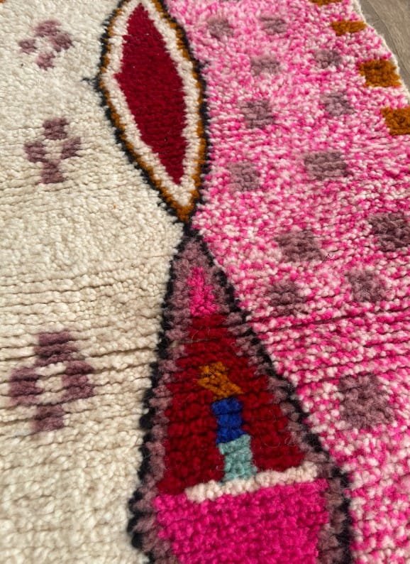 Naima – Pink Moroccan Runner - Handwoven Hallway Rug