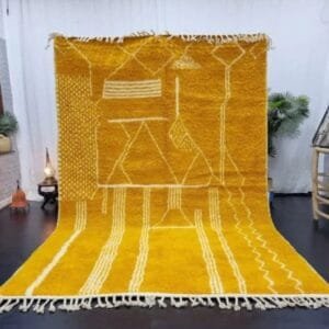 Amal – Mustard Yellow Moroccan Shag Rug