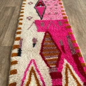 Naima – Pink Moroccan Runner - Handwoven Hallway Rug