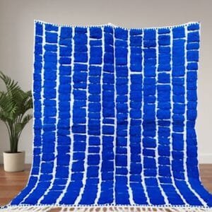 Bold Blue Moroccan Rug