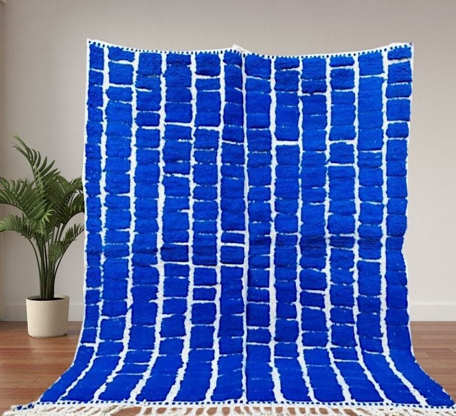 Bold Blue Moroccan Rug