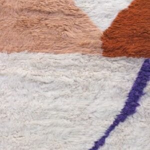 Dalia – Contemporary Moroccan Rug - Orange and Beige