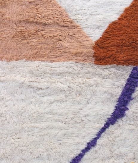 Dalia – Contemporary Moroccan Rug - Orange and Beige