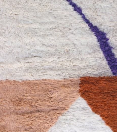 Dalia – Contemporary Moroccan Rug - Orange and Beige