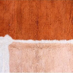 Dalia – Contemporary Moroccan Rug - Orange and Beige