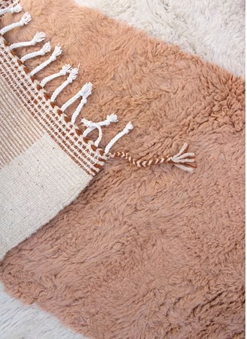 Dalia – Contemporary Moroccan Rug - Orange and Beige