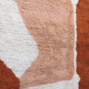 Dalia – Contemporary Moroccan Rug - Orange and Beige