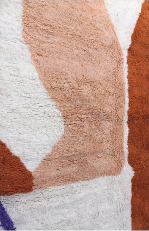 Dalia – Contemporary Moroccan Rug - Orange and Beige