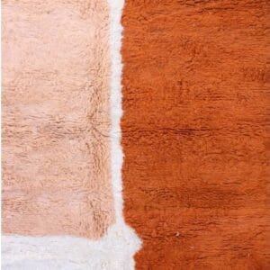 Dalia – Contemporary Moroccan Rug - Orange and Beige