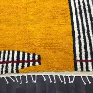 Ahlam – Artisanal Moroccan Rug - Orange and Yellow