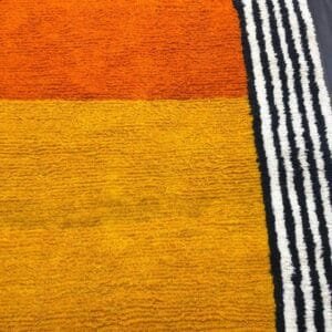 Ahlam – Artisanal Moroccan Rug - Orange and Yellow