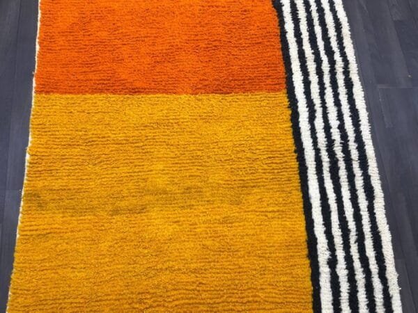 Ahlam – Artisanal Moroccan Rug - Orange and Yellow