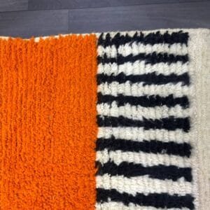 Ahlam – Artisanal Moroccan Rug - Orange and Yellow