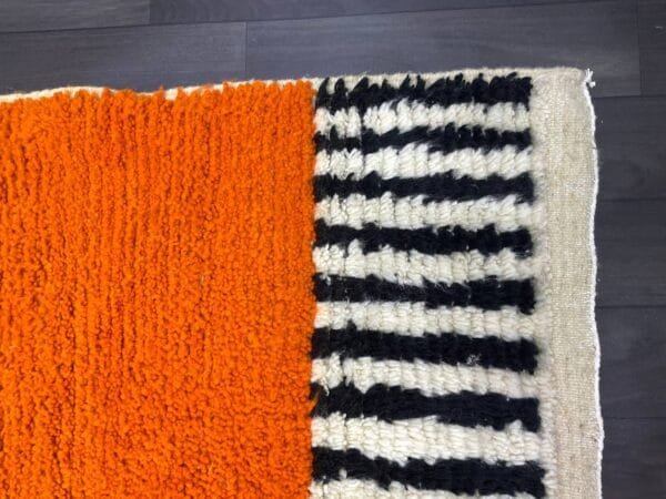 Ahlam – Artisanal Moroccan Rug - Orange and Yellow