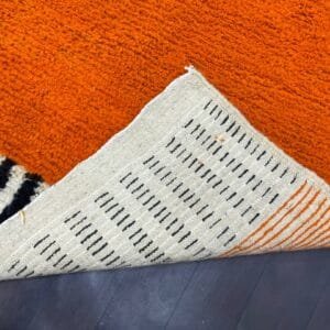 Ahlam – Artisanal Moroccan Rug - Orange and Yellow