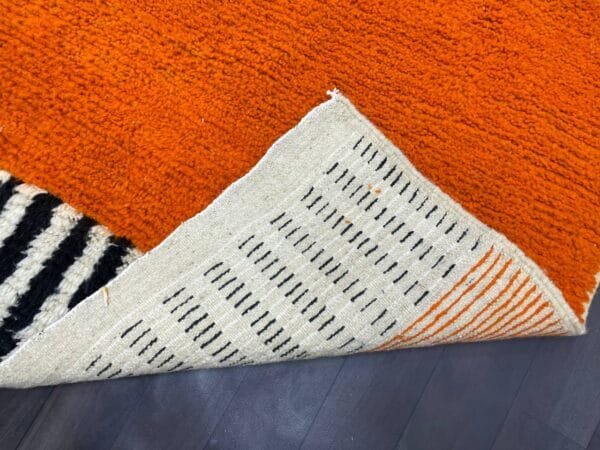 Ahlam – Artisanal Moroccan Rug - Orange and Yellow