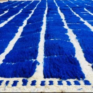 Vera – Bold Blue Moroccan Rug for Modern Decor