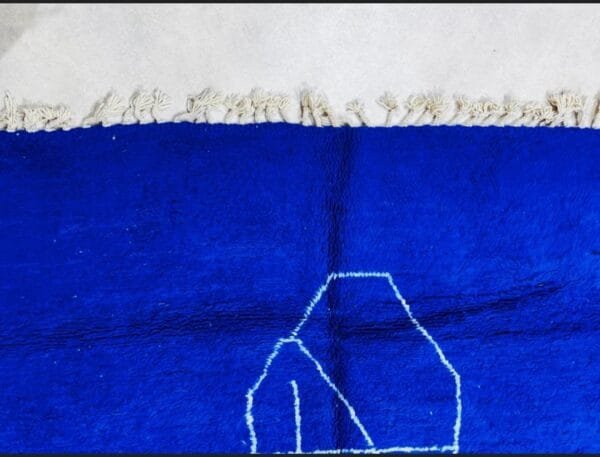 Aouicha – Authentic Handwoven Blue Moroccan Rug