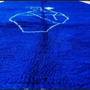 Aouicha – Authentic Handwoven Blue Moroccan Rug