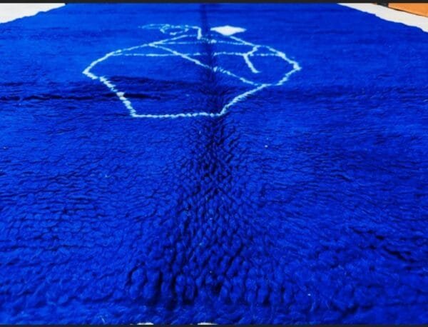 Aouicha – Authentic Handwoven Blue Moroccan Rug