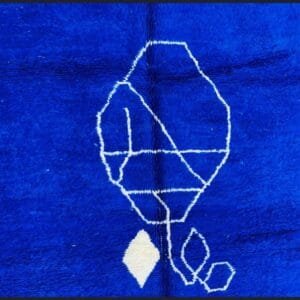 Aouicha – Authentic Handwoven Blue Moroccan Rug
