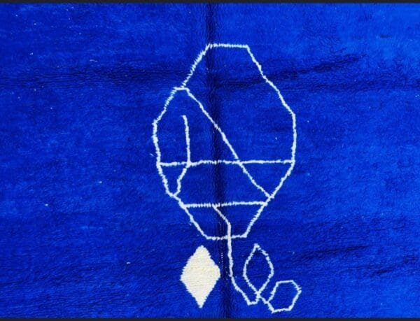 Aouicha – Authentic Handwoven Blue Moroccan Rug