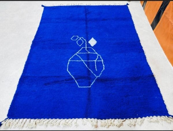 Aouicha – Authentic Handwoven Blue Moroccan Rug