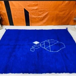 Aouicha – Authentic Handwoven Blue Moroccan Rug