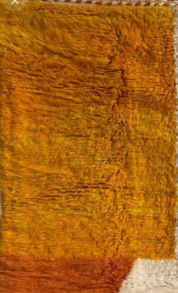 Fadma – Orange and Cream Moroccan Rug