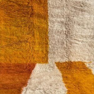 Fadma – Orange and Cream Moroccan Rug