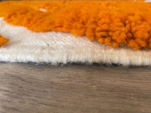 Kenza –Burnt Orange Moroccan Rug – Handwoven Wool