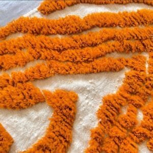 Kenza –Burnt Orange Moroccan Rug – Handwoven Wool