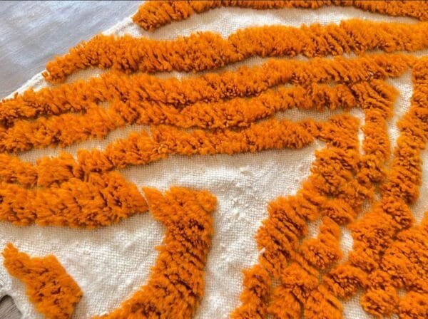 Kenza –Burnt Orange Moroccan Rug – Handwoven Wool