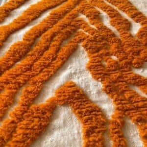 Kenza –Burnt Orange Moroccan Rug – Handwoven Wool