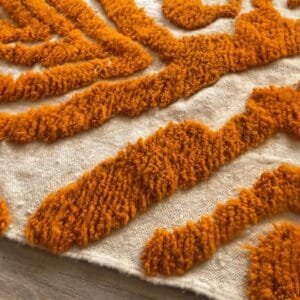 Kenza –Burnt Orange Moroccan Rug – Handwoven Wool