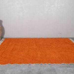 Sun-Kissed Moroccan Rug – Pure Orange Bliss