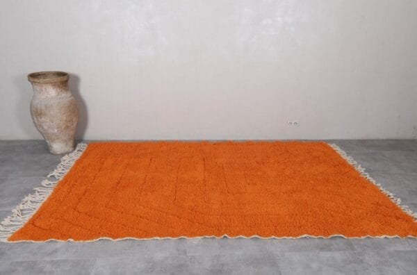Sun-Kissed Moroccan Rug – Pure Orange Bliss