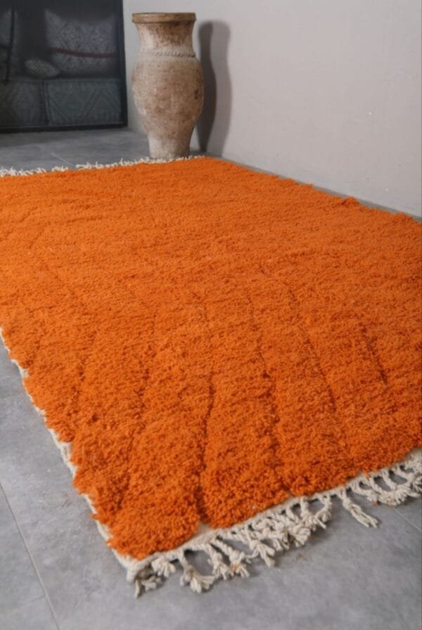 Sun-Kissed Moroccan Rug – Pure Orange Bliss