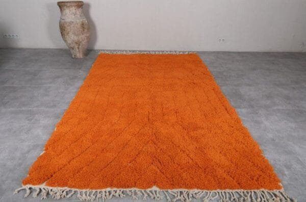 Sun-Kissed Moroccan Rug – Pure Orange Bliss