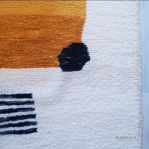 Maha – Moroccan Abstract Rug in Sunset Orange