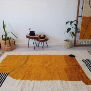 Maha – Moroccan Abstract Rug in Sunset Orange