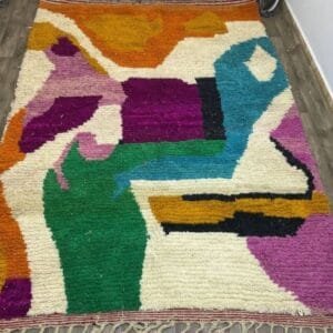 Zainab – Abstract Multicolor Moroccan Rug