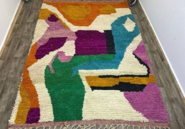 Zainab – Abstract Multicolor Moroccan Rug
