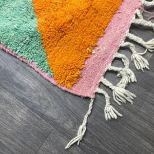 Leila – Moroccan Color Block Rug – Vibrant Wool Mosaic