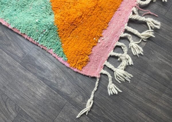 Leila – Moroccan Color Block Rug – Vibrant Wool Mosaic