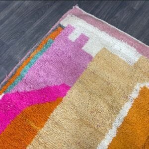 Leila – Moroccan Color Block Rug – Vibrant Wool Mosaic